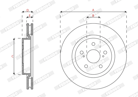 Disque de frein FERODO DDF2925C