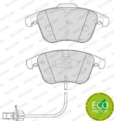 Kit de plaquettes de frein, frein à disque FERODO FDB4045