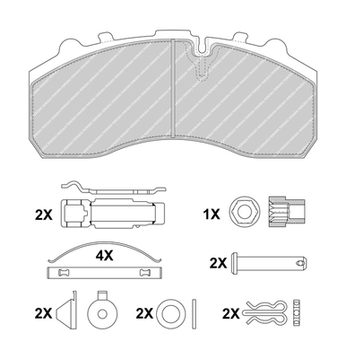 Kit de plaquettes de frein, frein à disque FERODO FCV1598B