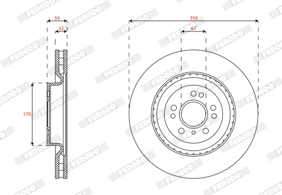 Disque de frein FERODO DDF2206C-1