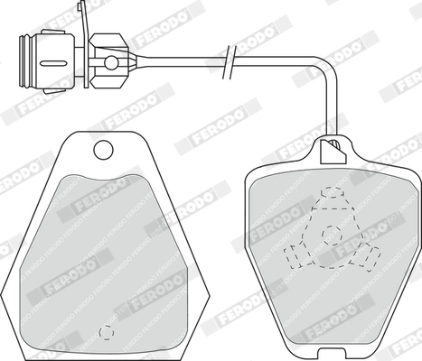 Kit de plaquettes de frein, frein à disque FERODO FDB985
