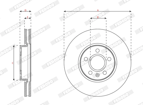 Disque de frein FERODO DDF2888C
