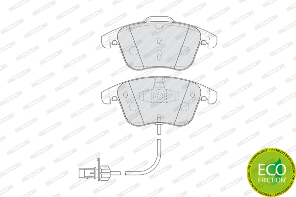 Kit de plaquettes de frein, frein à disque FERODO FDB4045