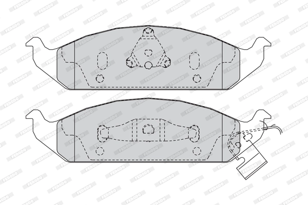 Kit de plaquettes de frein, frein à disque FERODO FDB1254