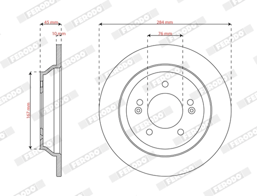 Disque de frein FERODO DDF3187C