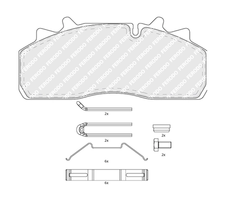 Kit de plaquettes de frein, frein à disque FERODO FCV4043B