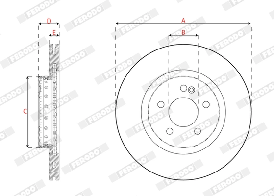 Disque de frein FERODO DDF2835VC-1