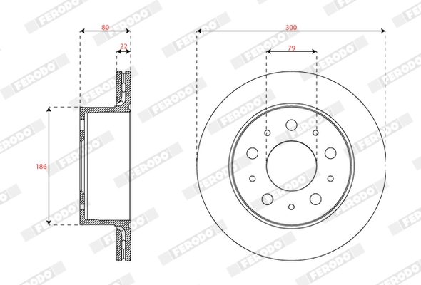 Disque de frein FERODO DDF2850C-1