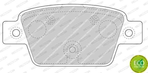 Kit de plaquettes de frein, frein à disque FERODO FDB4829