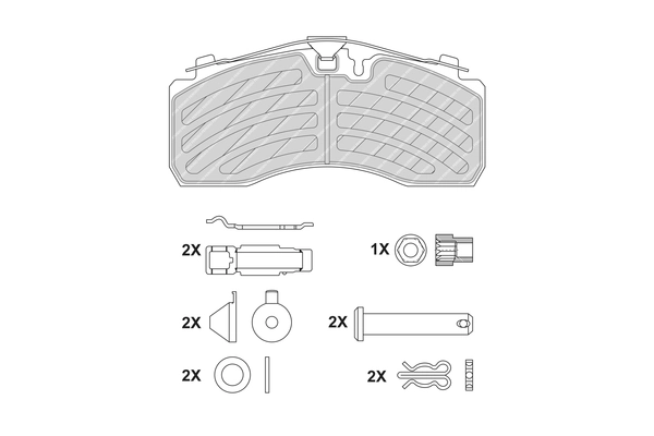 Kit de plaquettes de frein, frein à disque FERODO FCV1275PTS