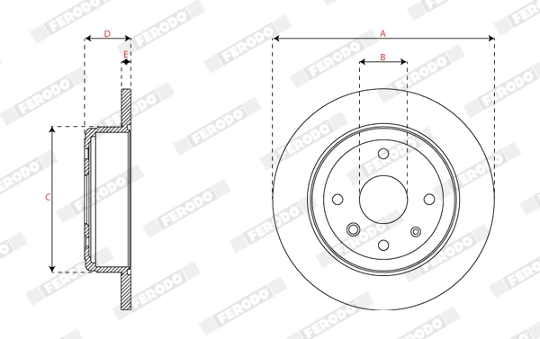 Disque de frein FERODO DDF1944C