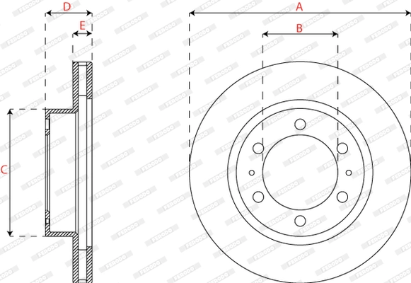Disque de frein FERODO DDF2746