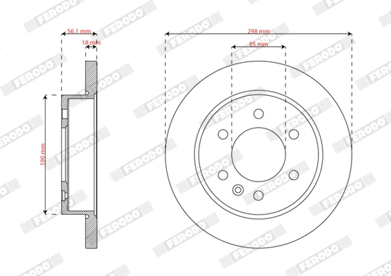 Disque de frein FERODO DDF2984C