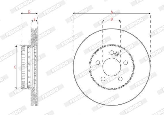 Disque de frein FERODO DDF2831VC-1