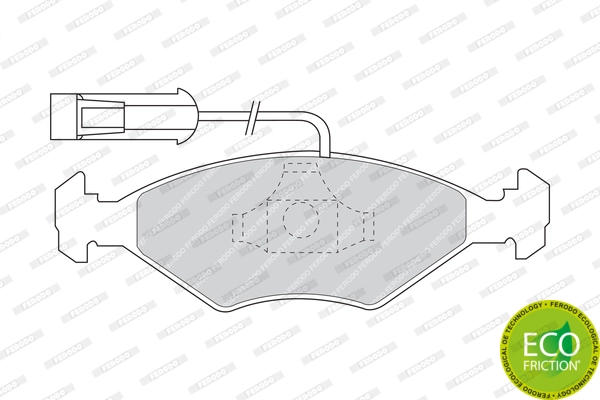 Kit de plaquettes de frein, frein à disque FERODO FDB912