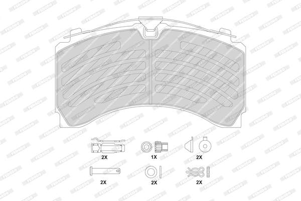 Kit de plaquettes de frein, frein à disque FERODO FCV4418PTS