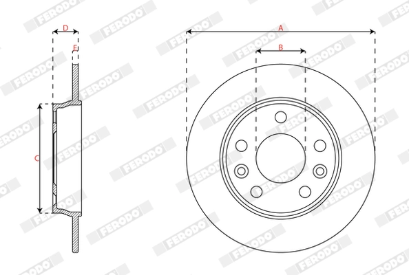 Disque de frein FERODO DDF3046C