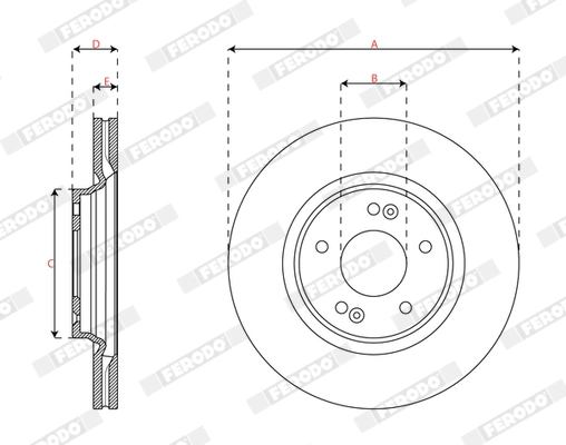 Disque de frein FERODO DDF2718C