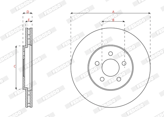 Disque de frein FERODO DDF2165