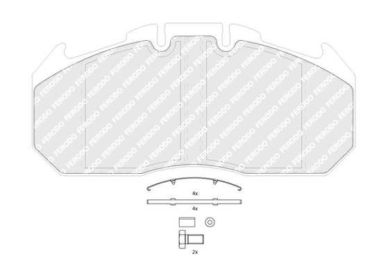 Kit de plaquettes de frein, frein à disque FERODO FCV1404B