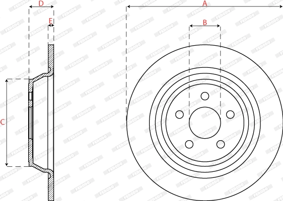 Disque de frein FERODO DDF2821C