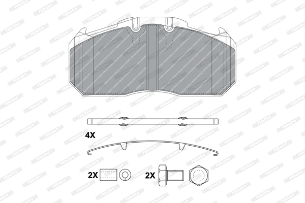 Kit de plaquettes de frein, frein à disque FERODO FCV1656B