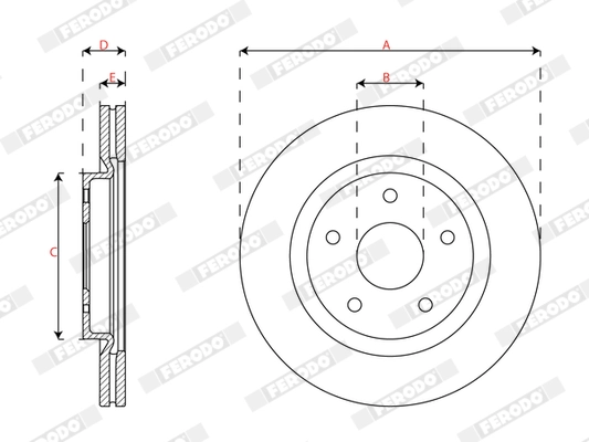 Disque de frein FERODO DDF2855C