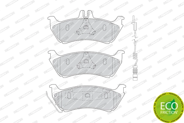 Kit de plaquettes de frein, frein à disque FERODO FDB1608