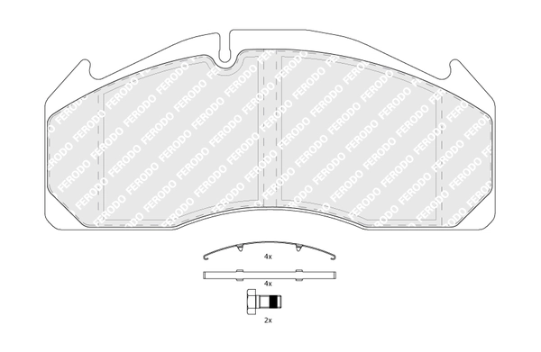 Kit de plaquettes de frein, frein à disque FERODO FCV1388B