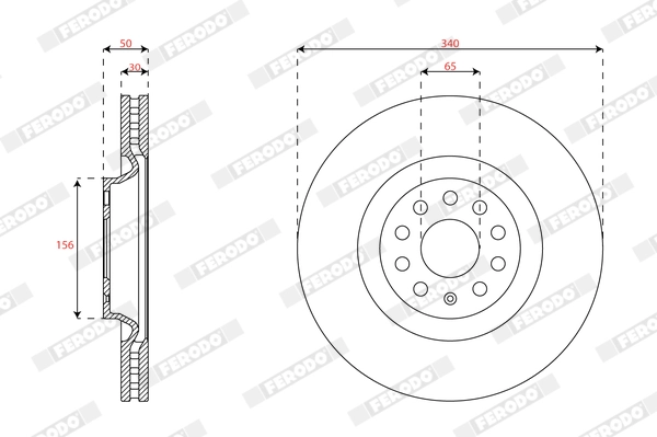 Disque de frein FERODO DDF3062C-1