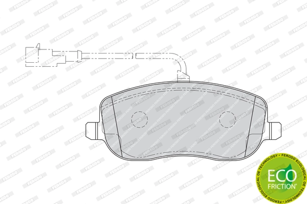 Kit de plaquettes de frein, frein à disque FERODO FDB1787