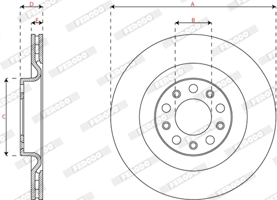 Disque de frein FERODO DDF3038C