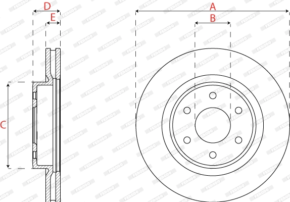 Disque de frein FERODO DDF2742C