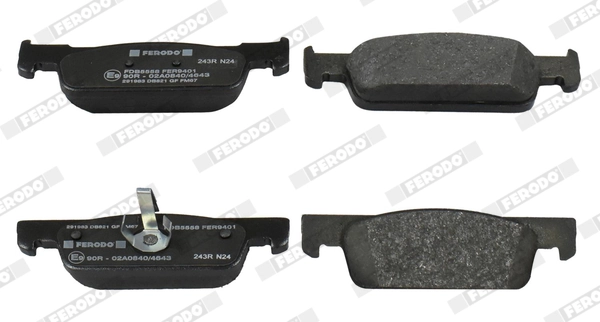 Kit de plaquettes de frein, frein à disque FERODO FDB5558