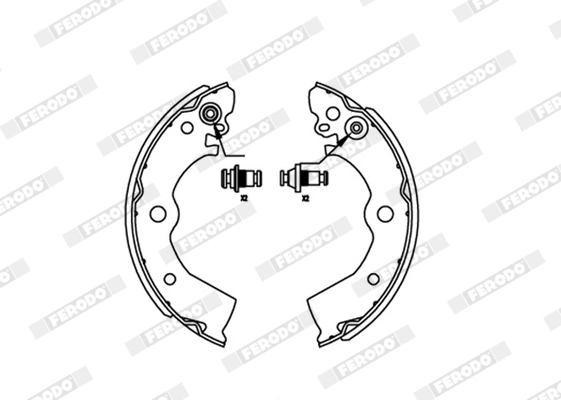 Jeu de mâchoires de frein FERODO FSB412