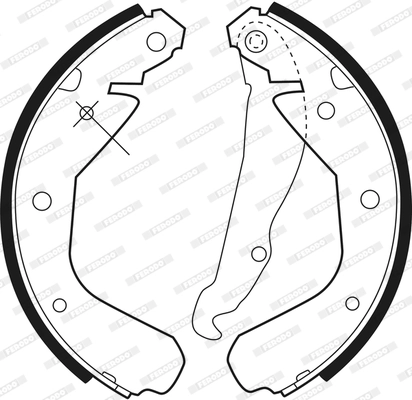 Jeu de mâchoires de frein FERODO FSB216
