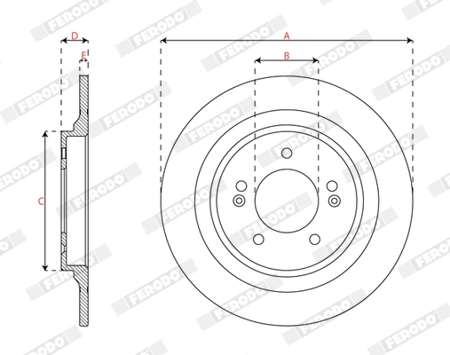 Disque de frein FERODO DDF3099C