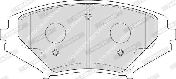 Kit de plaquettes de frein, frein à disque FERODO FDB1758