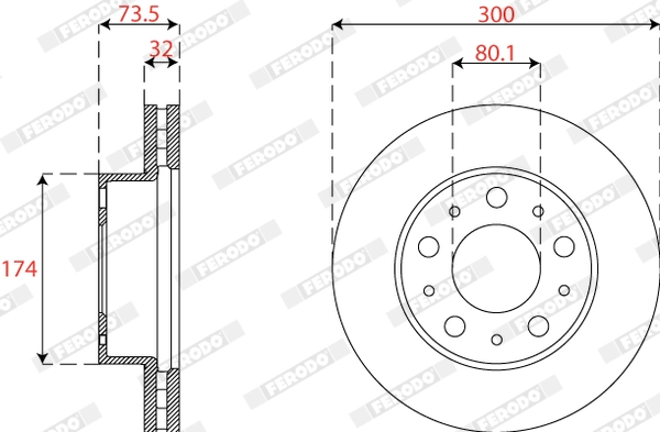 Disque de frein FERODO DDF2795-1