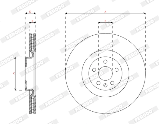 Disque de frein FERODO DDF2853C