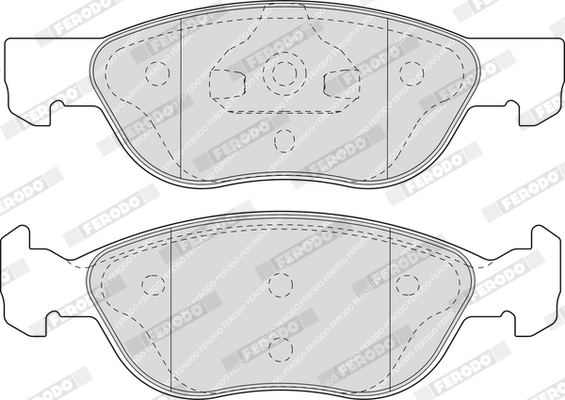 Kit de plaquettes de frein, frein à disque FERODO FDB1651