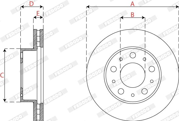 Disque de frein FERODO DDF2795-1
