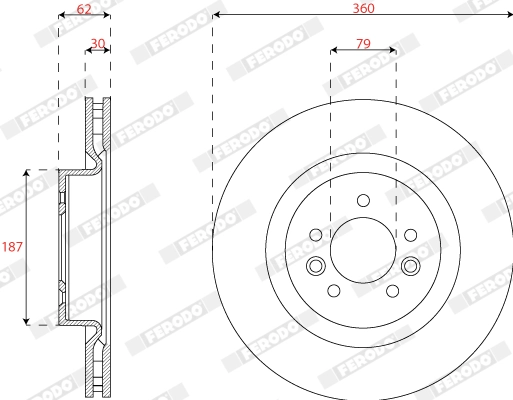 Disque de frein FERODO DDF2635C-1