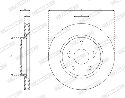 Disque de frein FERODO DDF2687C