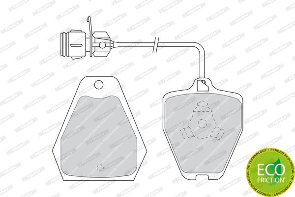 Kit de plaquettes de frein, frein à disque FERODO FDB985