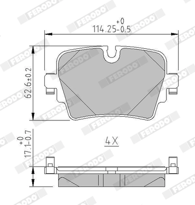 Kit de plaquettes de frein, frein à disque FERODO FDB5308