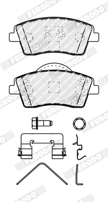 Kit de plaquettes de frein, frein à disque FERODO FDB5154