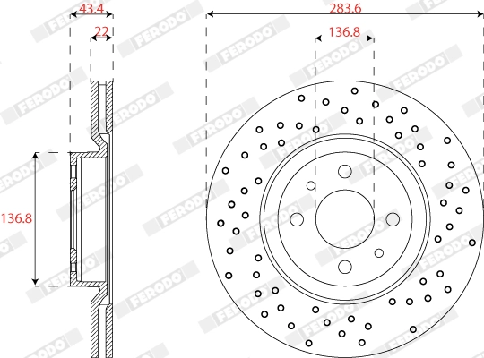 Disque de frein FERODO DDF2793C
