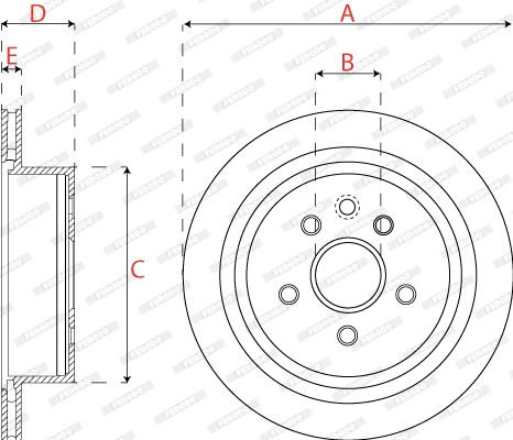Disque de frein FERODO DDF1878C