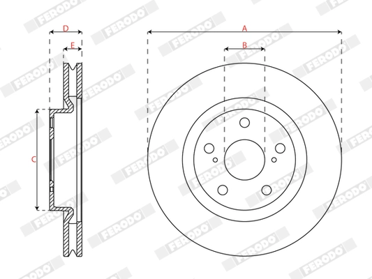 Disque de frein FERODO DDF3055C